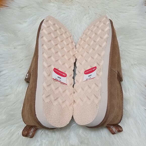 NEW Smith\'s Workwear Men’s Suede Shearling Lined Slip-On Shoes - Tan Size 10